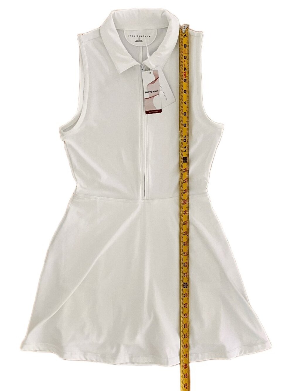 NWT TravisMathew Women’s MoveKnit Sleeveless Zip Dress White Size S Golf - Picture 12 of 14